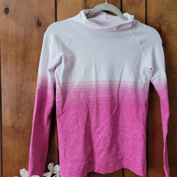 Ivivva by lululemon girl kids two tone ombre workout long sleeve top - Picture 1 of 8